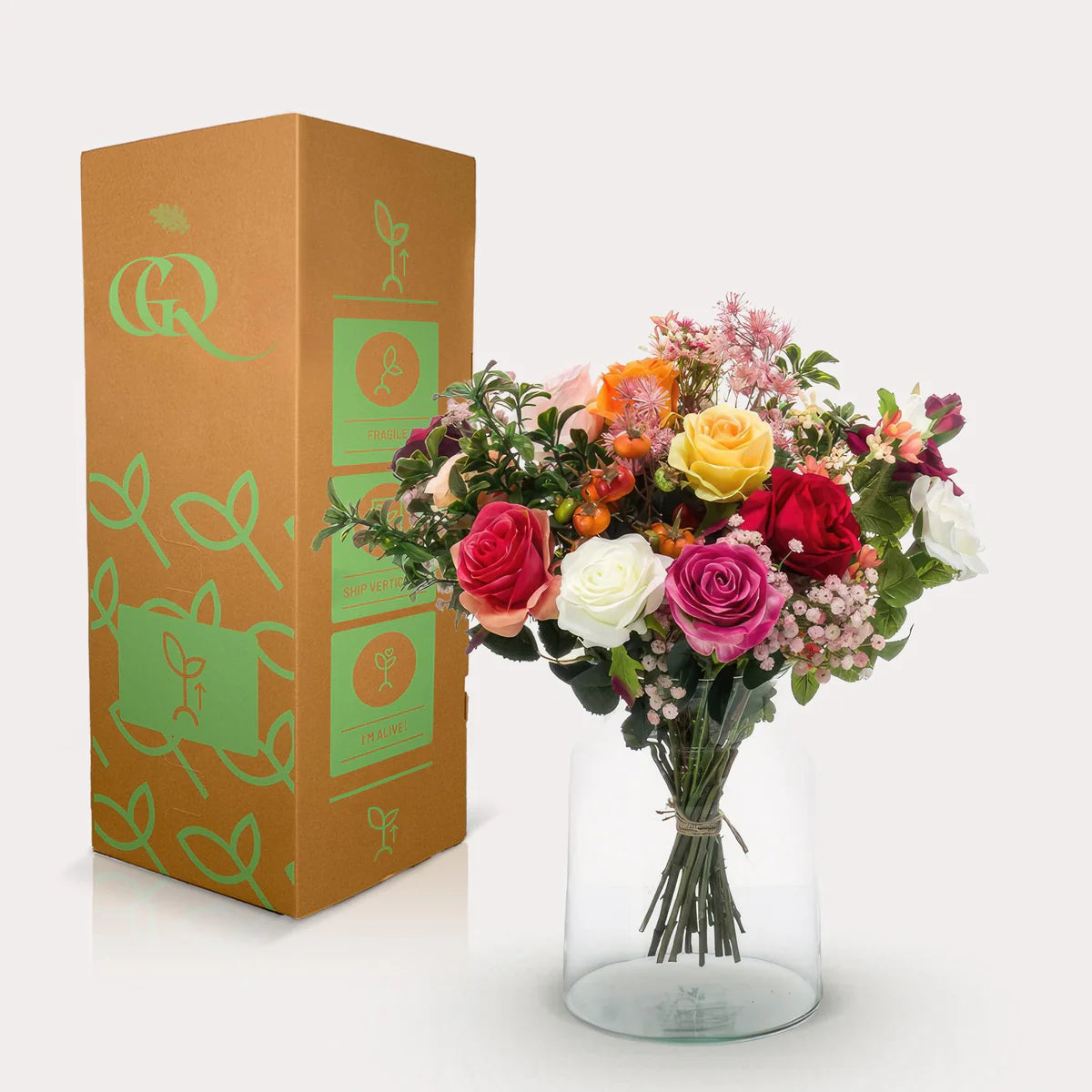 Kunstbloemen Flame Roses
