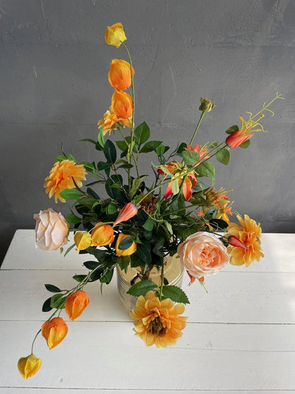 Kunstboeket Pretty Orange